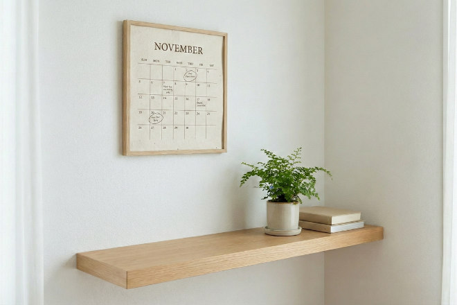 北欧風のインテリアにマッチしたシンプルでおしゃれなカレンダー